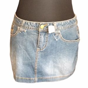 SO Jean Mini Skirt, Light Blue, Size 11